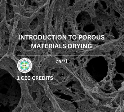 Introduction to Porous Materials Drying Course