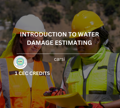 Introduction to Water Damage Estimating Course